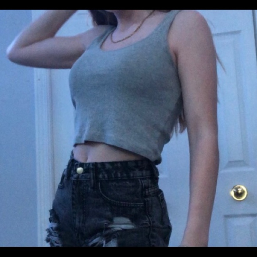 grey brandy melville tank